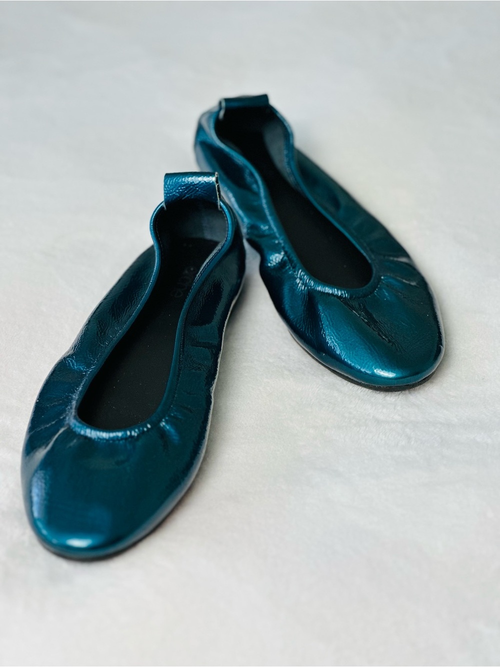 Arche Laius Leather Metallic Teal Ballet Flats Size 41 US 9.5-10